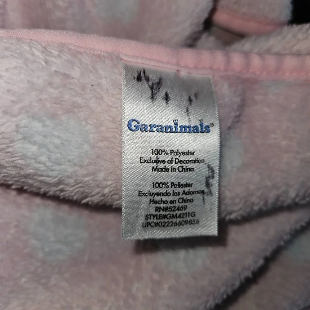 Garanimals  Pink White Hearts Baby Girl Fleece Blanket Butterfly Flowers 28x39